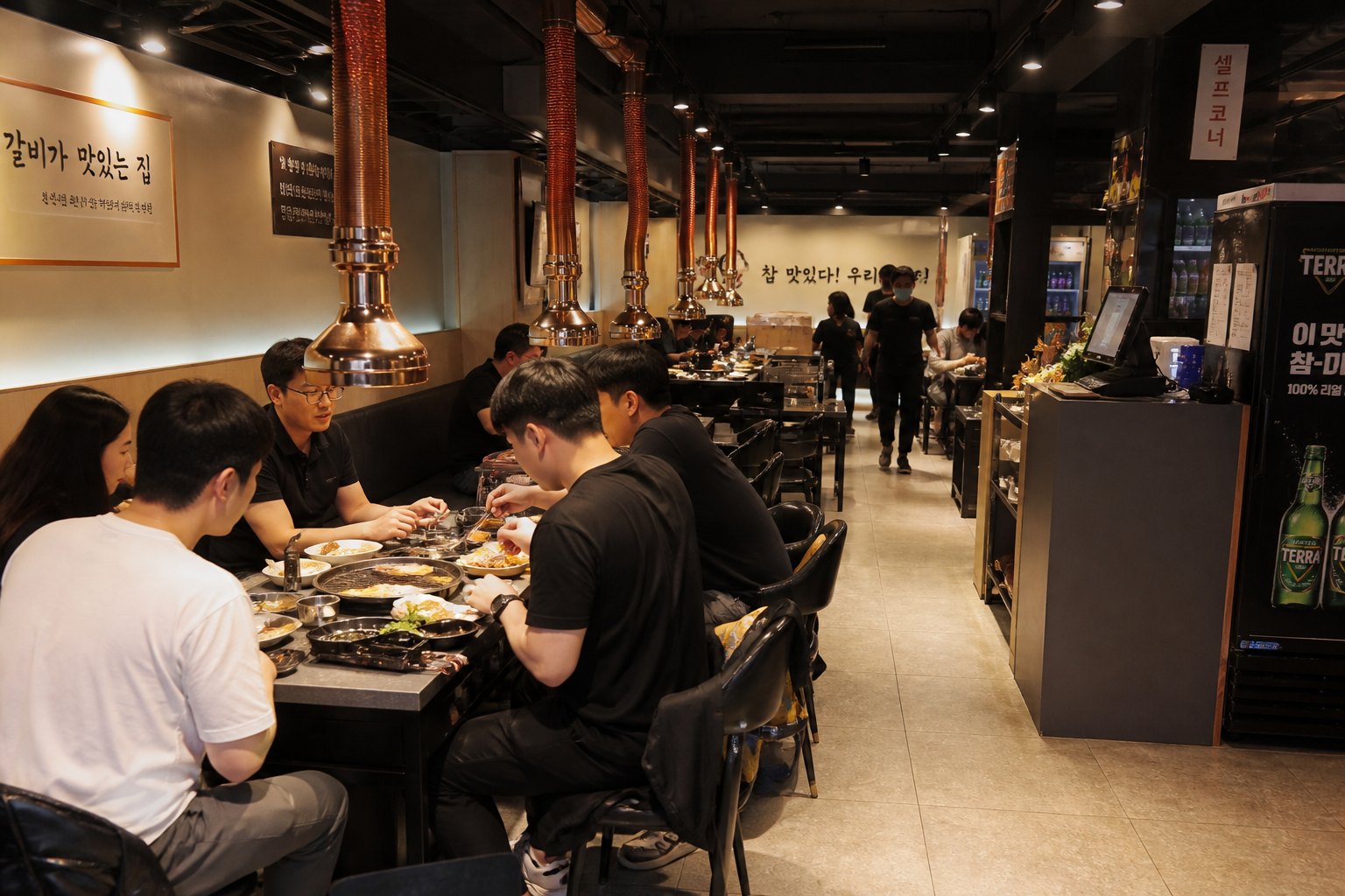 烤肉店摆放