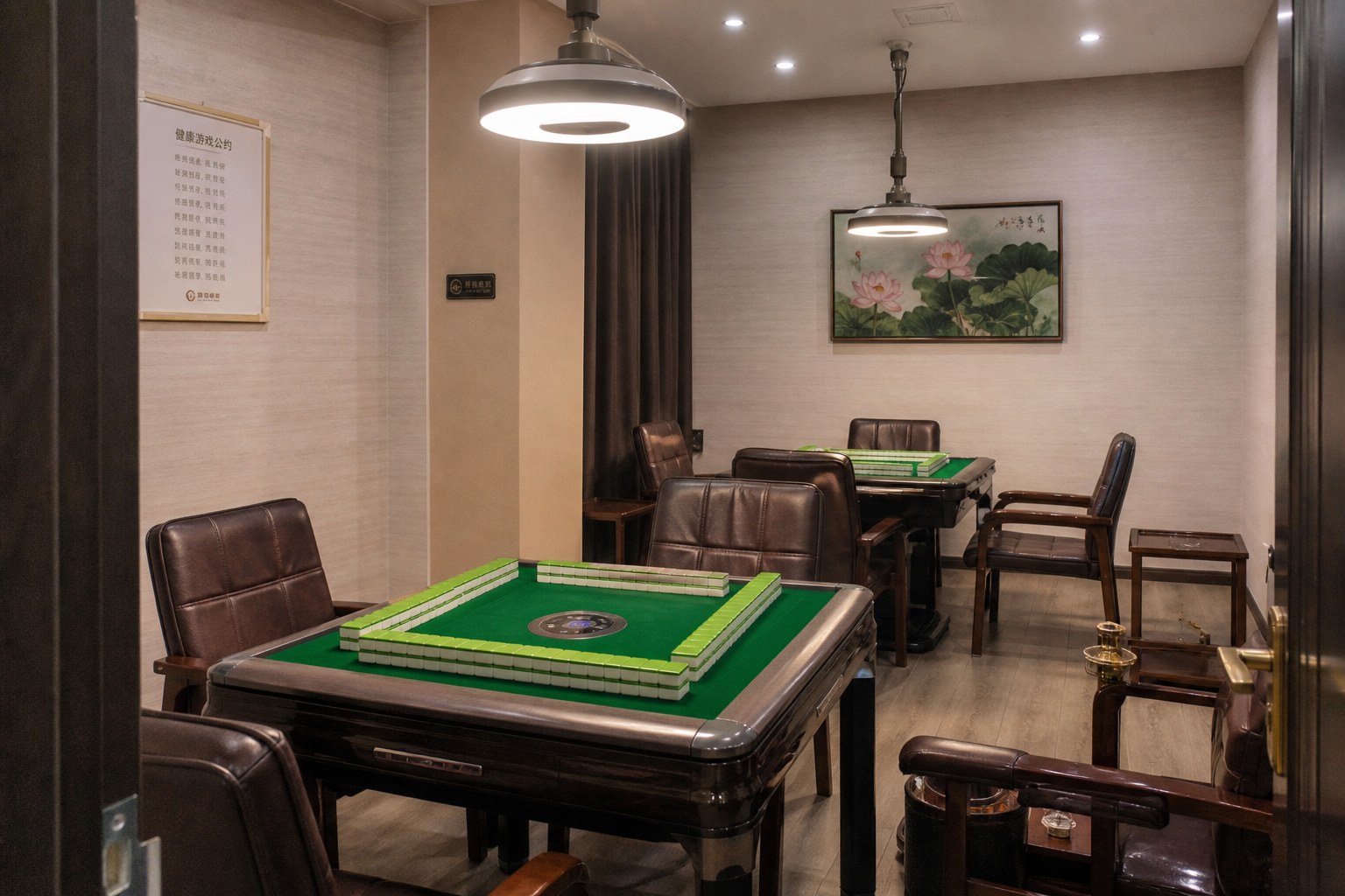 棋牌室摆放