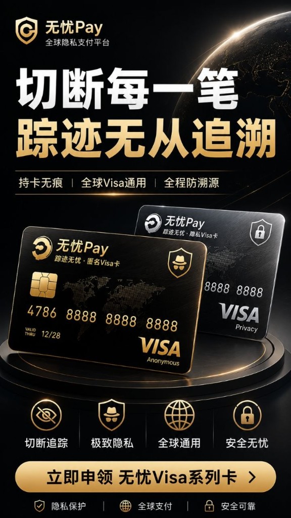 无忧Pay Privacy Visa 与 Business Visa 卡面